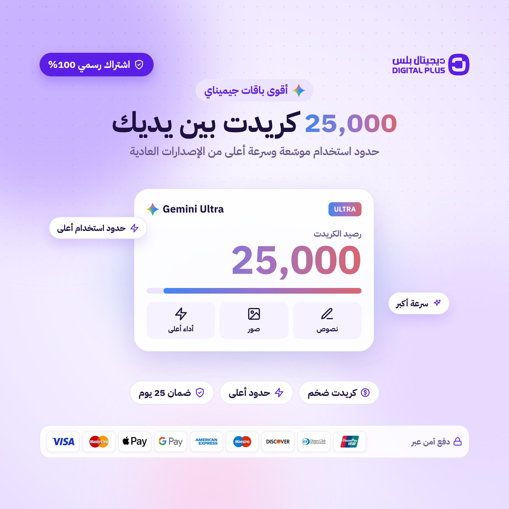 اشتراك جوجل جيمناي الترا لمدة شهر - Google gemini