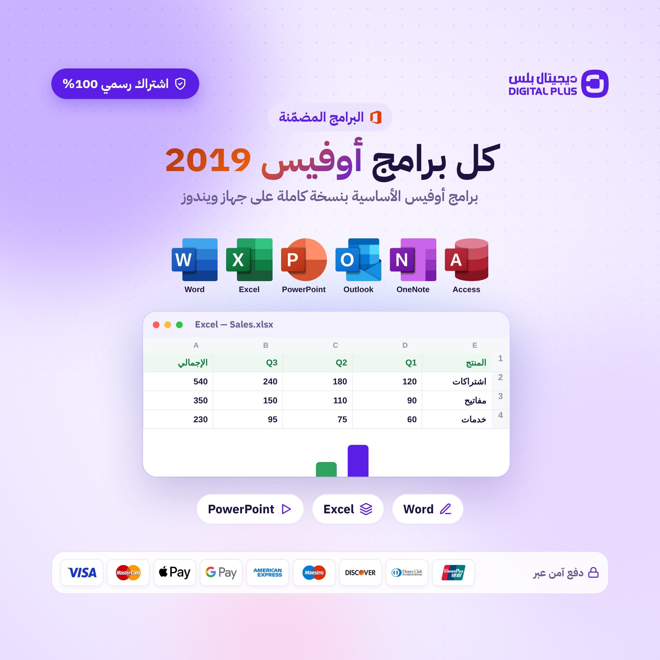 اوفيس 2019 برو بلس - Office 2019