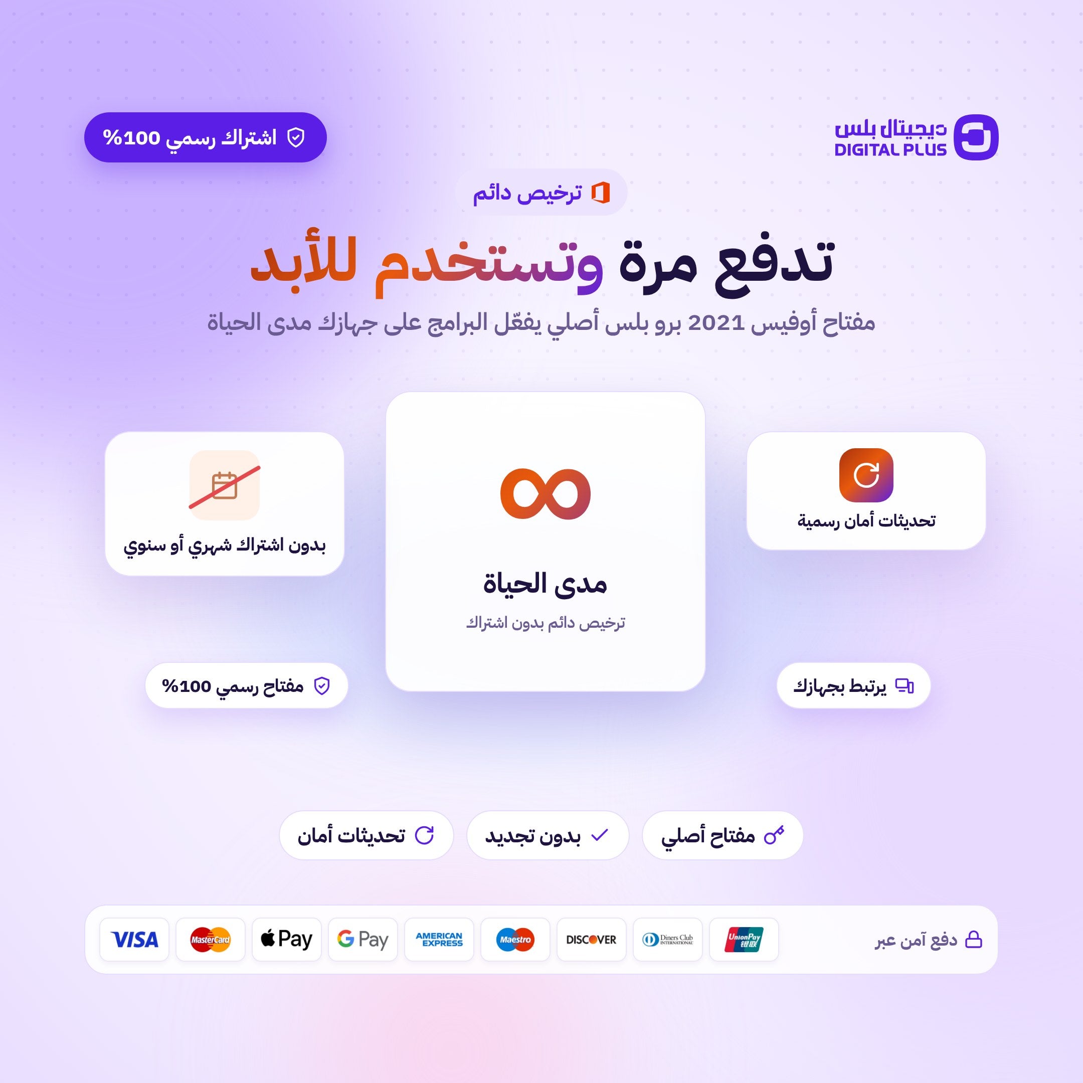 مفتاح اوفيس  2021 برو بلس - Office 2021