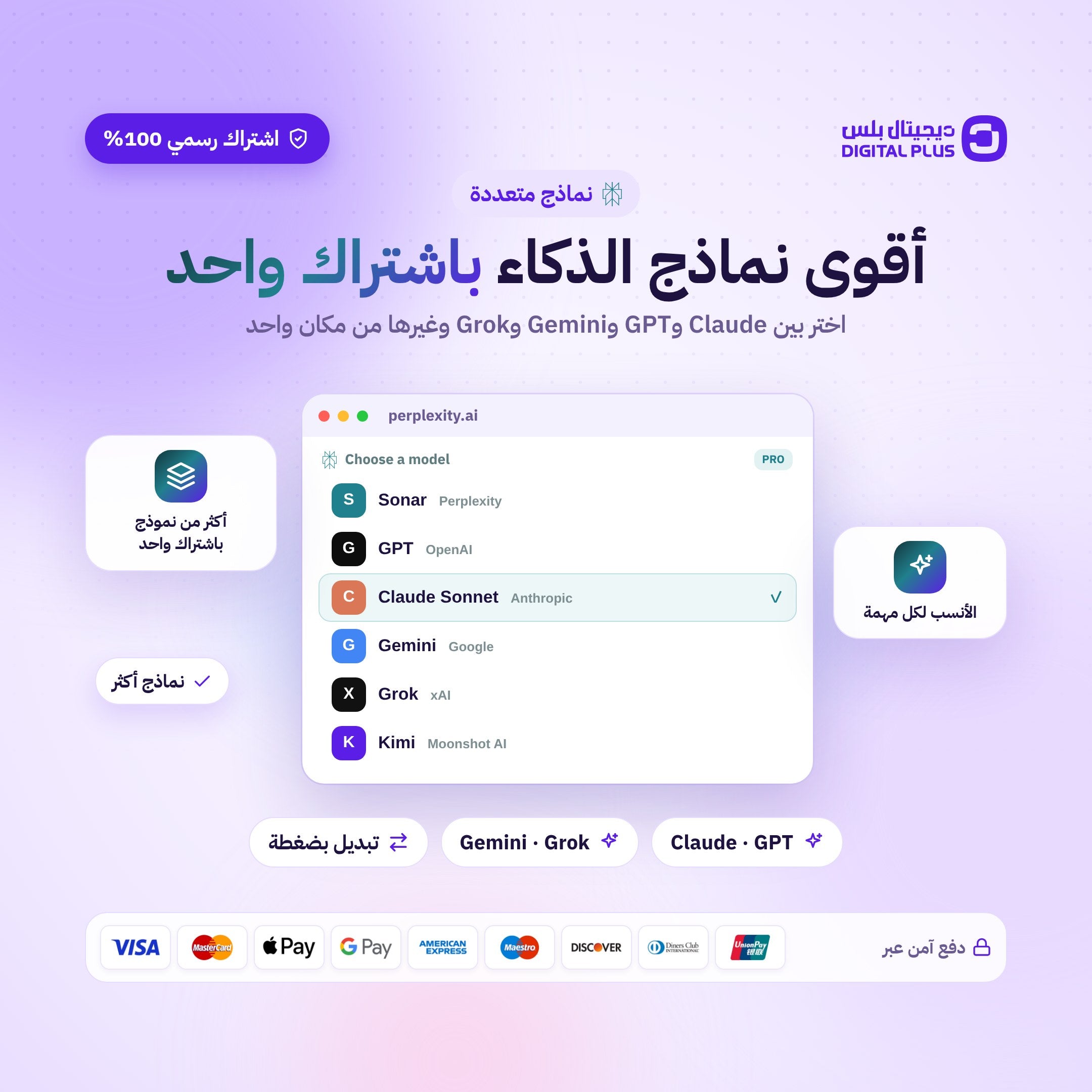 اشتراك بيربلكستي برو لمدة سنة - Perplexity pro